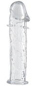 Гладкая прозрачная насадка с усиками под головкой - 12,5 см. фото в интим магазине Love Boat