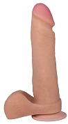 Телесный фаллоимитатор на присоске F F BEST COCK 8 - 22 см. фото в интим магазине Love Boat