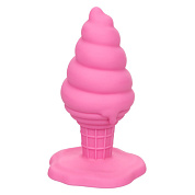 Розовая анальная пробка в виде мороженого Yum Bum Ice Cream Cone Butt Plug - 9,5 см. фото в интим магазине Love Boat