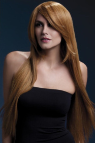 Рыжеватый парик с косой чёлкой Amber фото в интим магазине Love Boat