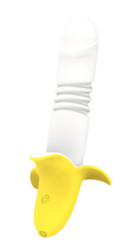 Мощный стимулятор в форме банана с возвратно-поступательными движениями Banana - 19,3 см. фото в интим магазине Love Boat