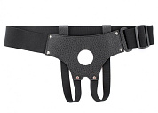 Черные унисекс-трусики для страпона фото в интим магазине Love Boat