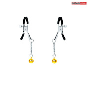 
Оригинальные зажимы на соски с желтыми шариками фото в интим магазине Love Boat