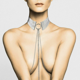 Серебристый ошейник с цепочками Desir Metallique Collar фото в интим магазине Love Boat