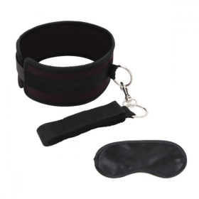 
Черный ошейник с длинным поводком Collar and Leash Set фото в интим магазине Love Boat