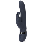 Тёмно-синий вибратор Oh My USB Rechargeable Rabbit Vibrator - 25,4 см. фото в интим магазине Love Boat
