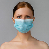 Треслойные одноразовые медицинские маски - 50 шт.