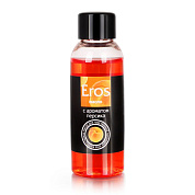 Массажное масло Eros exotic с ароматом персика - 50 мл. фото в интим магазине Love Boat