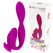 Перезаряжаемый вибромассажер с клиторальной стимуляцией - 21 см. фото в интим магазине Love Boat