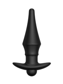 Черная перезаряжаемая анальная пробка №08 Cone-shaped butt plug - 13,5 см. фото в интим магазине Love Boat