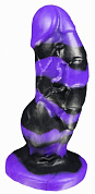 
Черно-фиолетовый фаллоимитатор Мартин medium - 24,5 см. фото в интим магазине Love Boat