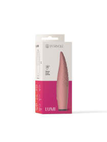 Розовый мини-вибратор с сенсорным управлением Lumi