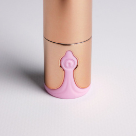 Золотистая перезаряжаемая вибропуля - 9,5 см.