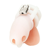 
Белая клетка для пениса Silicone Small 2 in Cock Cage With Ball Divider фото в интим магазине Love Boat