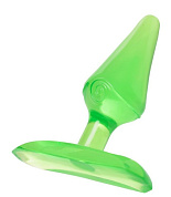 Зеленая анальная втулка с ограничителем - 6,5 см. фото в интим магазине Love Boat