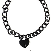 Черный ошейник Embrace с ключиком