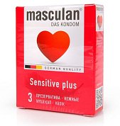 Презервативы Masculan Sensitive plus - 3 шт. фото в интим магазине Love Boat