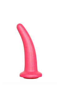 Розовый изогнутый стимулятор простаты из геля - 12,5 см. фото в интим магазине Love Boat