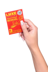 Презервативы с клубничным ароматом «Красноголовый мексиканец» - 3 шт.