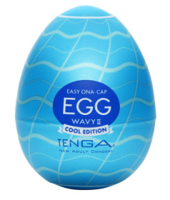 Мастурбатор-яйцо с охлаждающей смазкой EGG Wavy II Cool фото в интим магазине Love Boat
