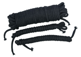 
Чёрные хлопковые верёвки для бондажа фото в интим магазине Love Boat