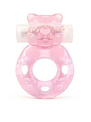 Розовое эрекционное виброкольцо в форме мишки фото в интим магазине Love Boat