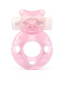 Розовое эрекционное виброкольцо в форме мишки