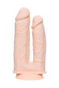 Телесный анально-вагинальный вибратор RealStick Silicone Jason M - 18 см. фото в интим магазине Love Boat