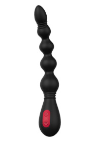 Черный вибромассажер для анальной стимуляции Anal Flexi Beads - 22 см.