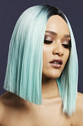 Нежно-голубой парик  Кайли  фото в интим магазине Love Boat