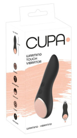Черный клиторальный вибратор Cupa Touch с подогревом