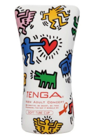 Мастурбатор-туба Keith Haring Soft Tube CUP фото в интим магазине Love Boat