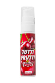 Гель-смазка Tutti-Frutti с вишнёвым вкусом - 30 гр. фото в интим магазине Love Boat