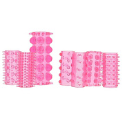 Набор из 7 розовых насадок на пенис ONE-A-DAY PENIS SLEEVES PINK фото в интим магазине Love Boat