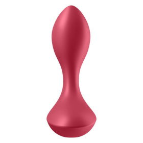 Красный вибромассажёр простаты Satisfyer Backdoor Lover - 14 см.