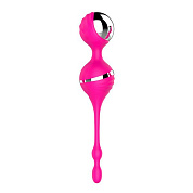 Розовый вагинальные шарики с вибрацией NAGHI NO.17 RECHARGEABLE DUO BALLS фото в интим магазине Love Boat