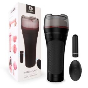 Черный мастурбатор-вагина с вибропулей и пультом ДУ фото в интим магазине Love Boat