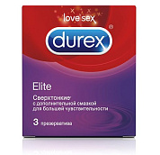 Сверхтонкие презервативы Durex Elite - 3 шт. фото в интим магазине Love Boat