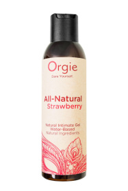 Интимный гель на водной основе All-Natural Strawberry с ароматом клубники - 150 мл. фото в интим магазине Love Boat