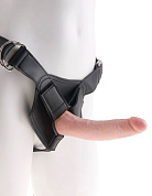 Страпон на виниловых трусиках Strap-on Harness Cock - 17,8 см. фото в интим магазине Love Boat
