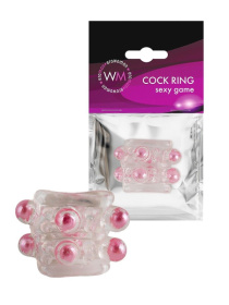 Прозрачная насадка на пенис с цветными шариками фото в интим магазине Love Boat