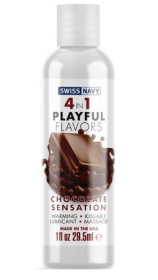 Массажный гель 4-в-1 Chocolate Sensation с ароматом шоколада - 29,5 мл. фото в интим магазине Love Boat