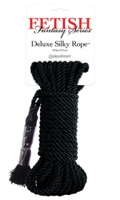 
Черная веревка для фиксации Deluxe Silky Rope - 9,75 м. фото в интим магазине Love Boat