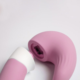Розовый вибростимулятор зоны G 2-в-1