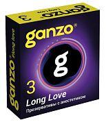 Презервативы с анестетиком для продления удовольствия Ganzo Long Love - 3 шт. фото в интим магазине Love Boat