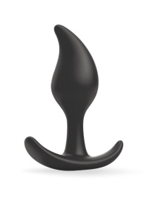 Черный анальный стимулятор - 9,2 см.