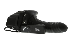 Мужской фаллопротез с вибрацией ROBOTIC MALE STRAP-ON BLACK - 17 см. фото в интим магазине Love Boat