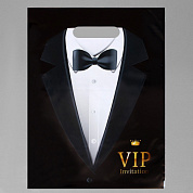 Пакет «Смокинг VIP» полиэтиленовый с вырубной ручкой (30х40 см) фото в интим магазине Love Boat