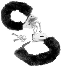
Меховые чёрные наручники Beginner s Furry Cuffs фото в интим магазине Love Boat