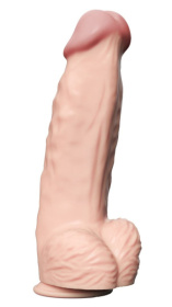 Телесный вибратор-гигант Real Bomb - 26 см. фото в интим магазине Love Boat